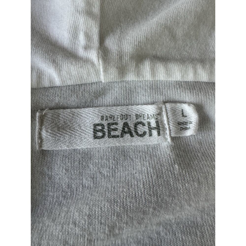 Barefoot Dreams Beach Terry Crossover Hoodie Women’s Large White Resort Pool - Picture 5 of 10